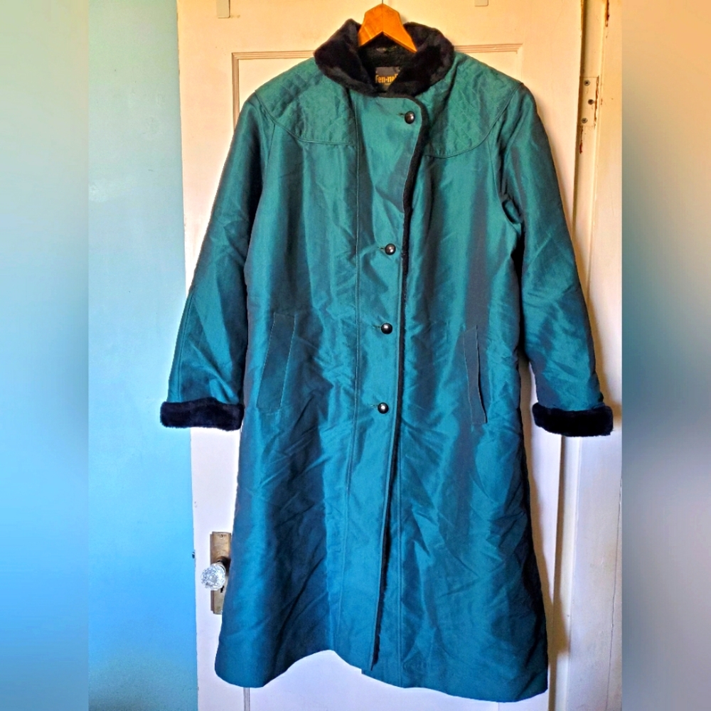 Vintage Sherpa Fen-nelli Winter Jacket 💙💚💖